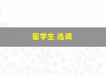 留学生 选调